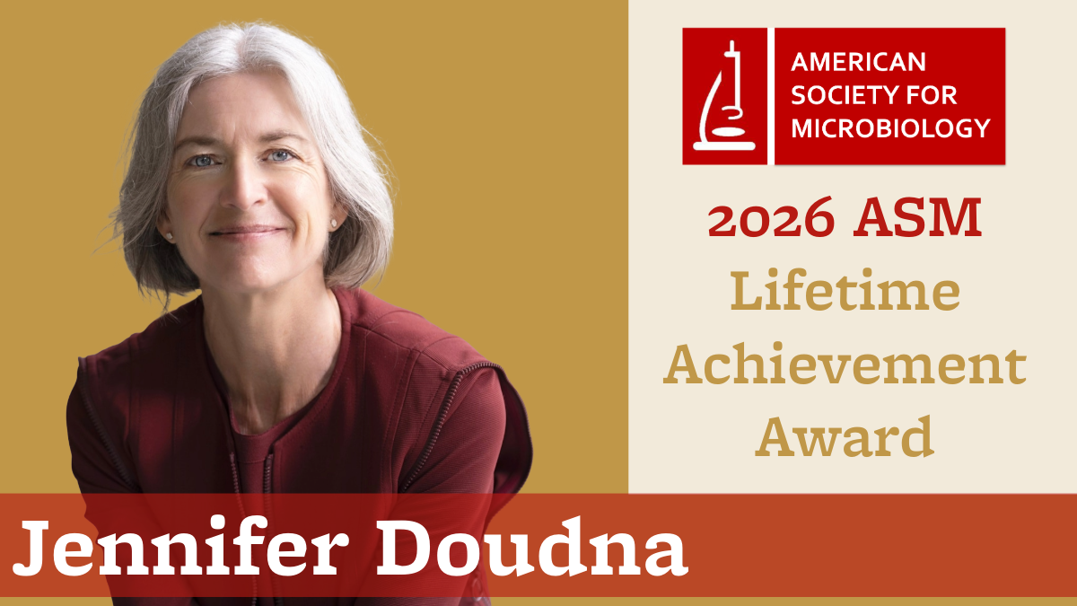 Jennifer Doudna receives ASM Lifetime Achievement Award